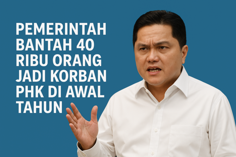 Pemerintah Bantah 40 Ribu Orang Jadi Korban PHK di Awal Tahun