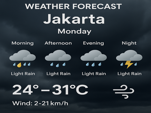 BMKG Prakirakan Jakarta Hujan
